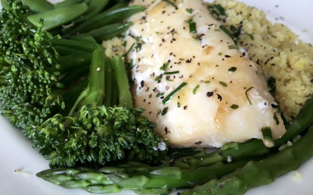 Cod, Greens & Turmeric Rice