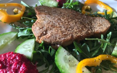 Tuna Steak with Beet Sauce