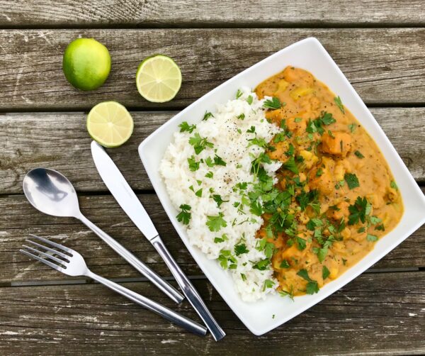 IBS free food, vegetable curry, foods to eat with IBS, tasty meals
