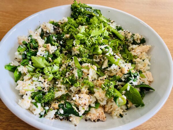 Greens with Eggy Rice