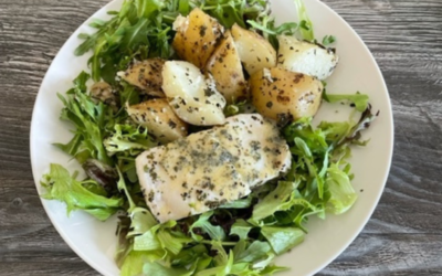 Hake, New Potatoes & Salad