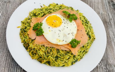 Hash Brown, Salmon & Eggs