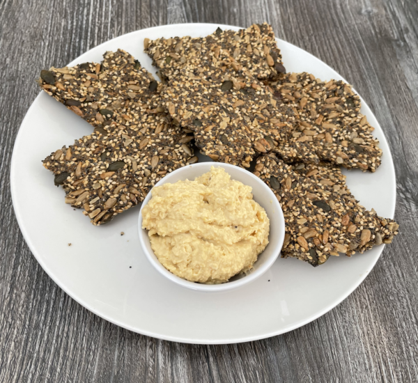 Seeded Crackers & Hummus