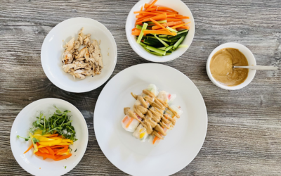 Gut Friendly Chicken & Veg Rice Rolls