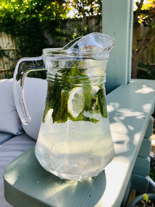 Healthy, clean, fresh distilled water with added minerals and flavour from mint, lemon and cucumber